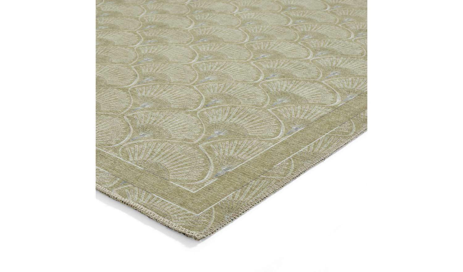 Catherine Lansfield Deco Green Flatweave Rug 76x150cm Runner Hallway - Image 5