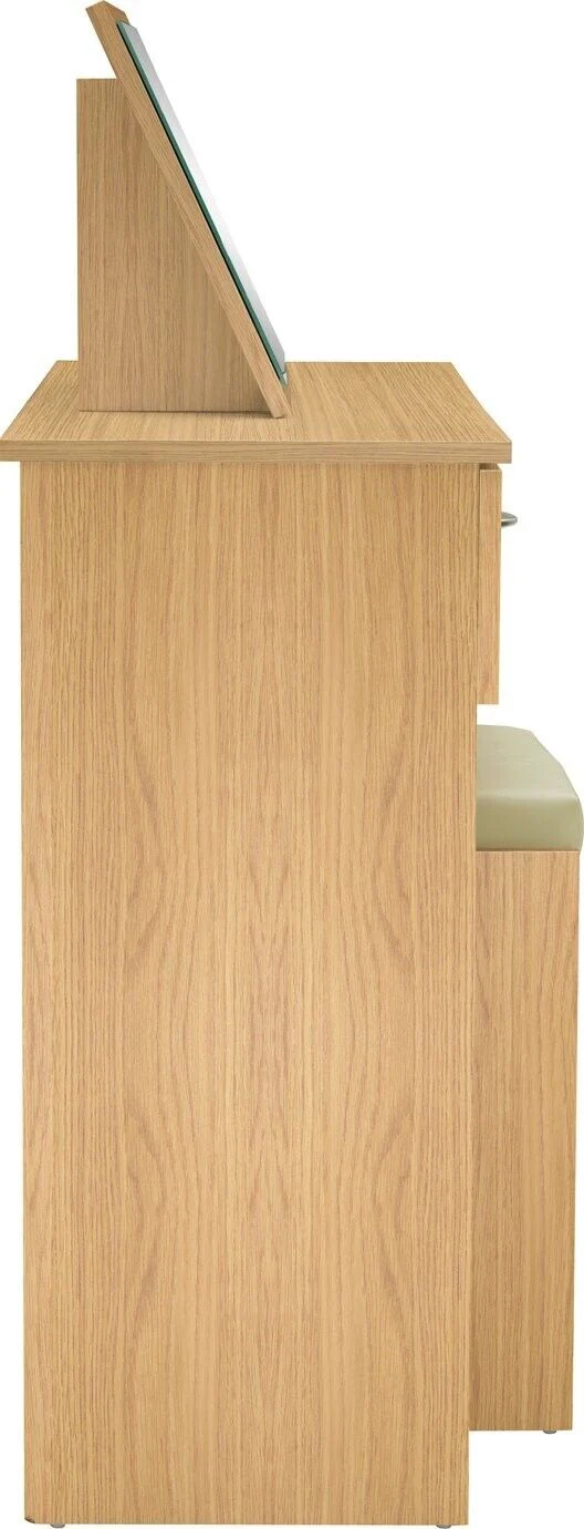 Cheval Dressing Table Stool and Mirror Oak Stylish and Functional Bedroom - Image 3