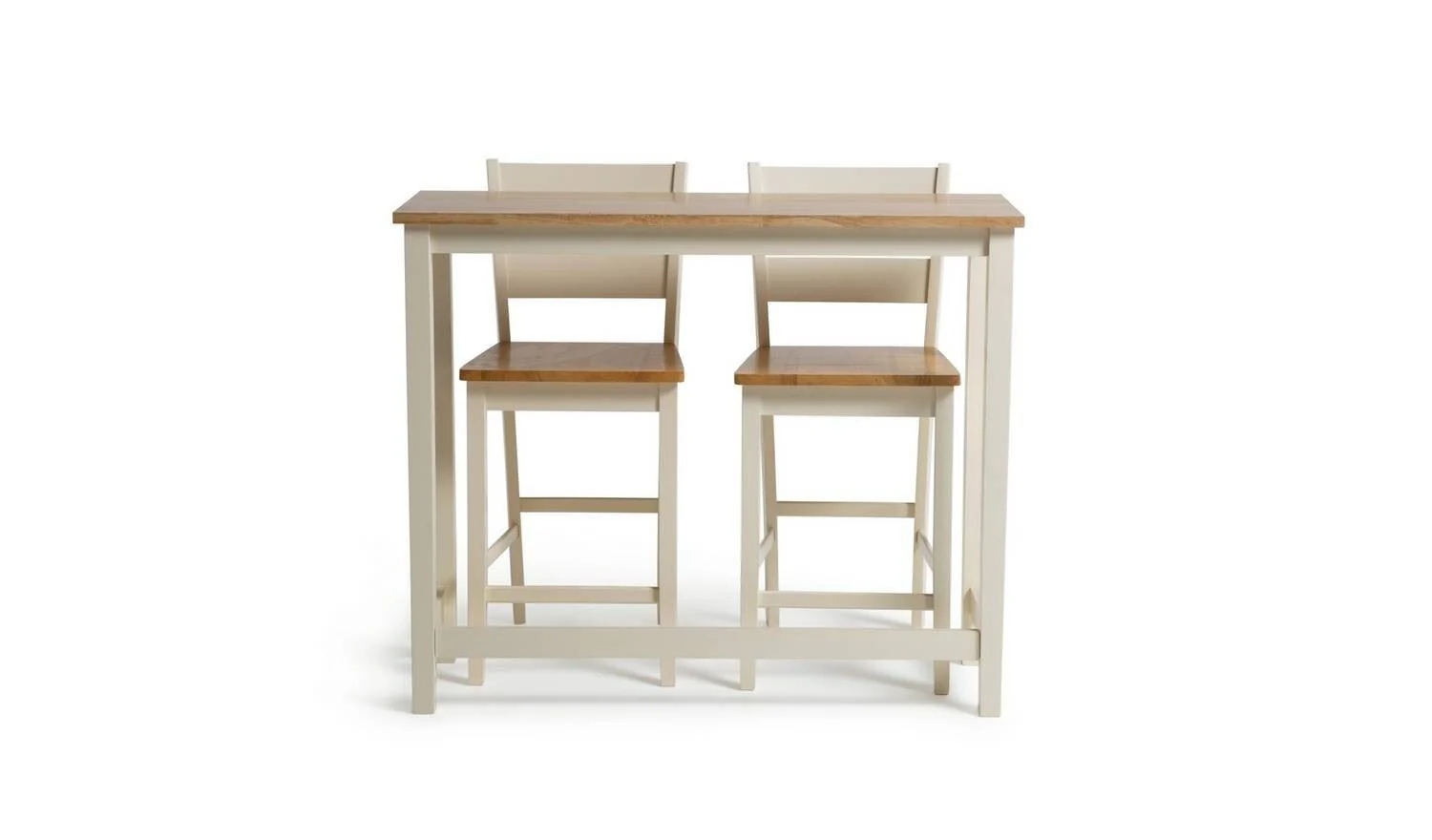 Chicago Oak White Bar Table & 2 Oak White Chairs - Image 5