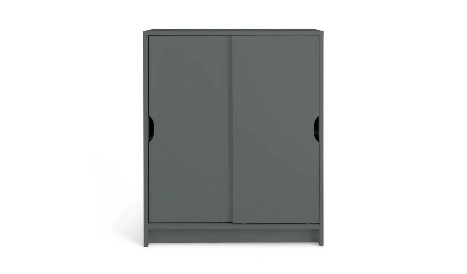 Chloe 2 Door Shoe Storage Cabinet - Grey - Image 3