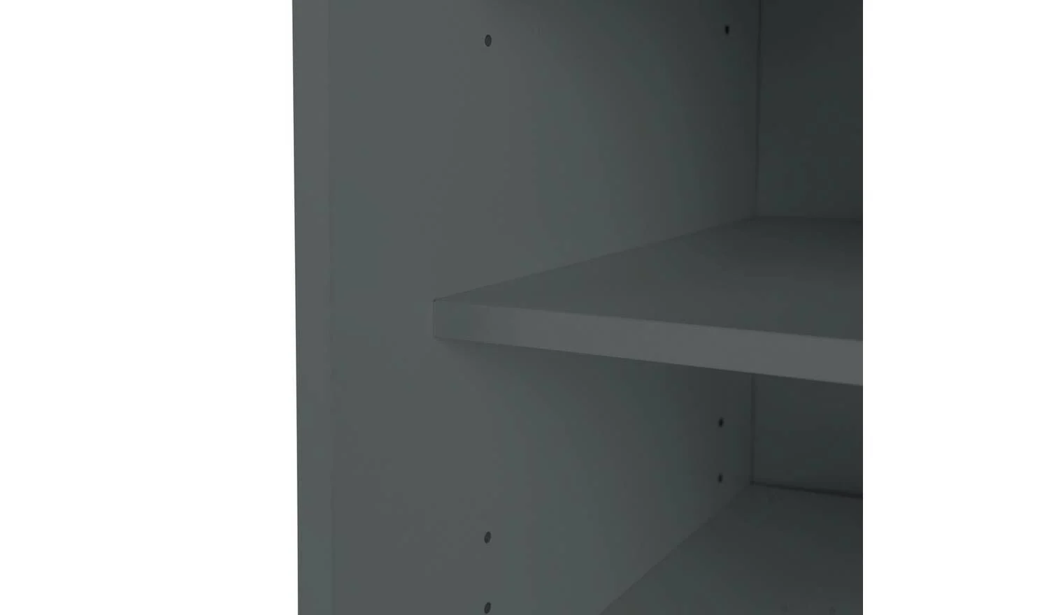 Chloe 2 Door Shoe Storage Cabinet - Grey - Image 7