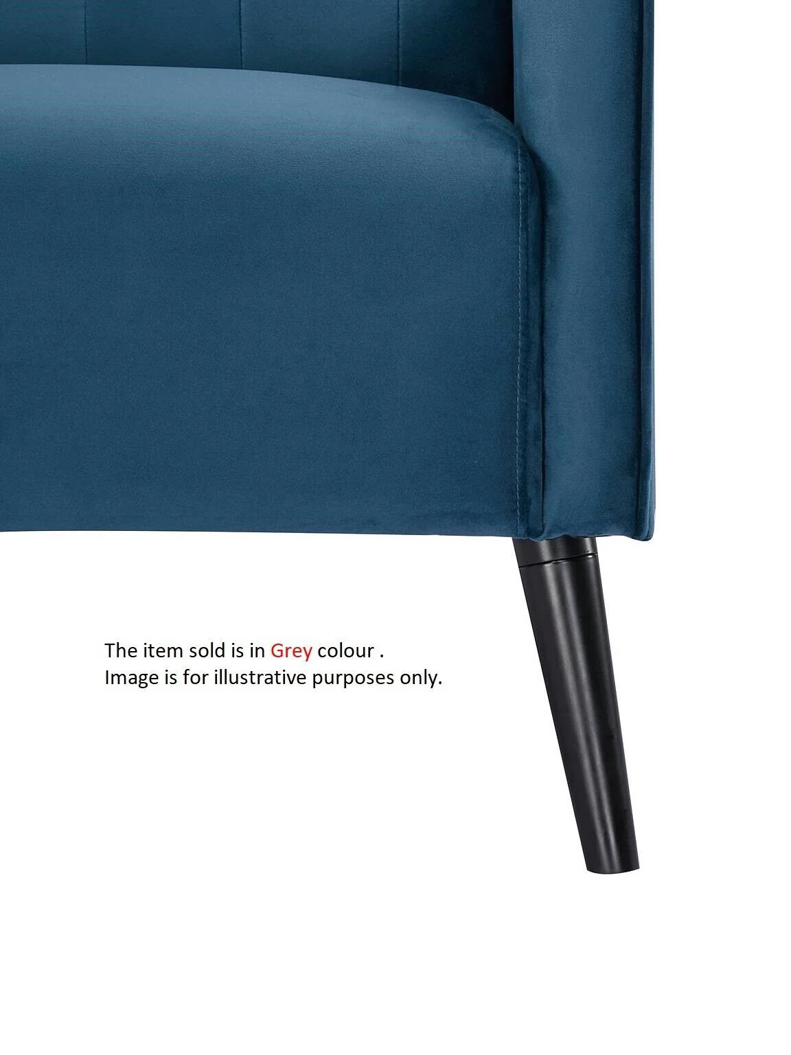 Chloe Fabric Accent Chair Grey Comfortable and Modern Seating - Image 3