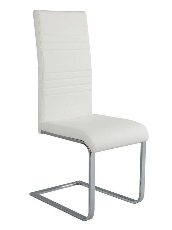 Chopstick 100cm Round Glass Dining Table 4 Chairs White Sleek Dining Furniture - Image 4