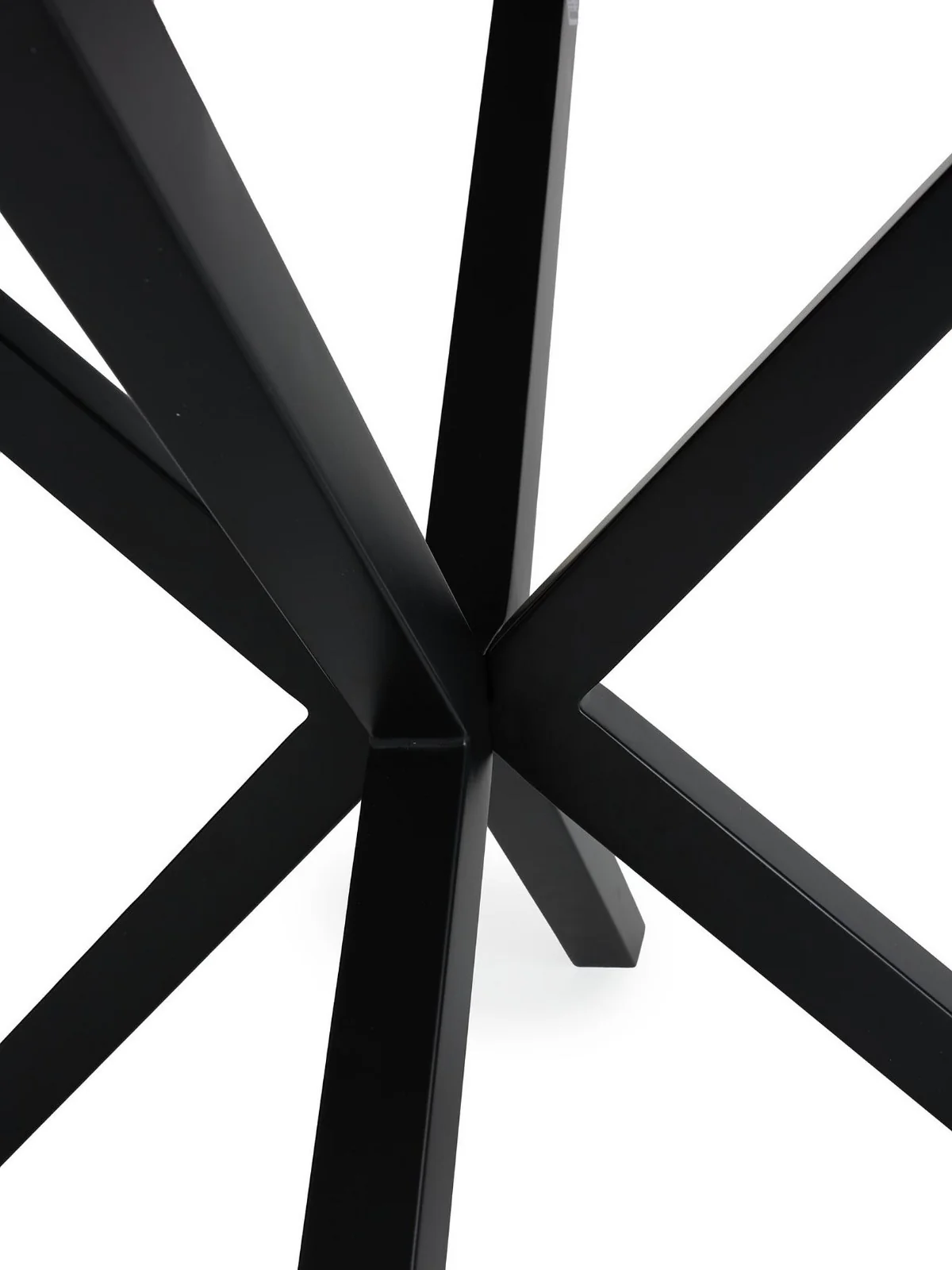 Chopstick 120cm Round Dining Table Black | Glass Top | 4 Seater - Image 6