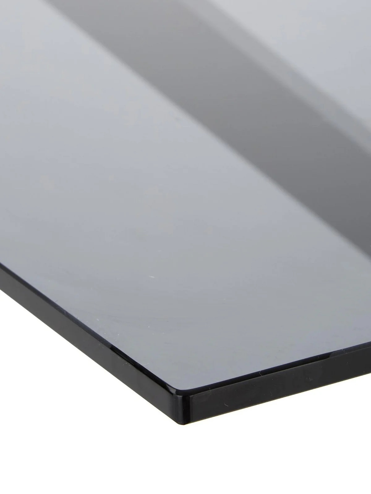 Chopstick 130 cm Rectangular Glass Top Dining Table Black Modern Kitchen - Image 6