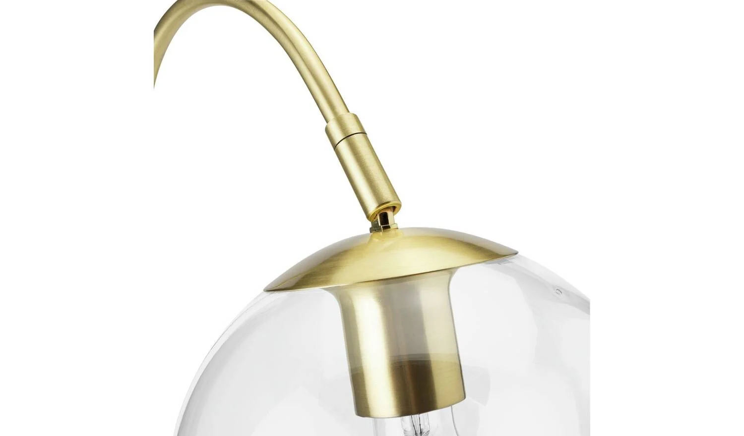 Coleman Glass Shade Metal Floor Lamp - Brass - Image 5