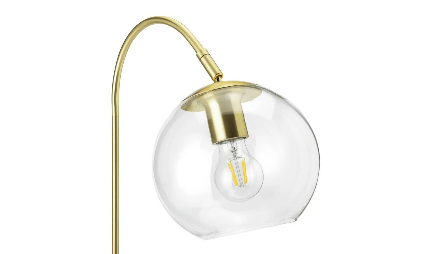 Coleman Glass Shade Metal Floor Lamp - Brass - Image 7