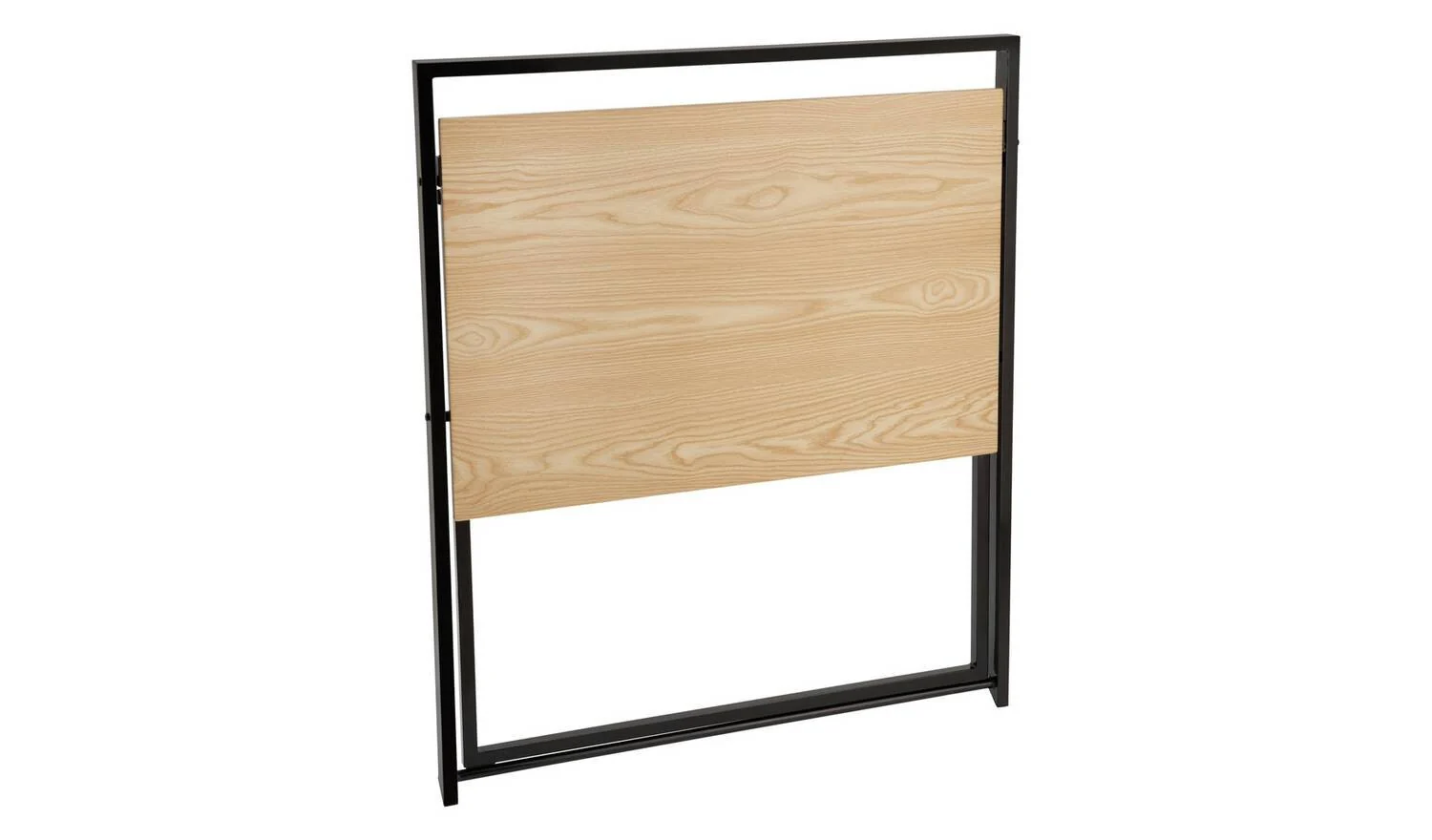 Compact Folding Office Desk Black & Oak Space Saving Portable Design - Image 4