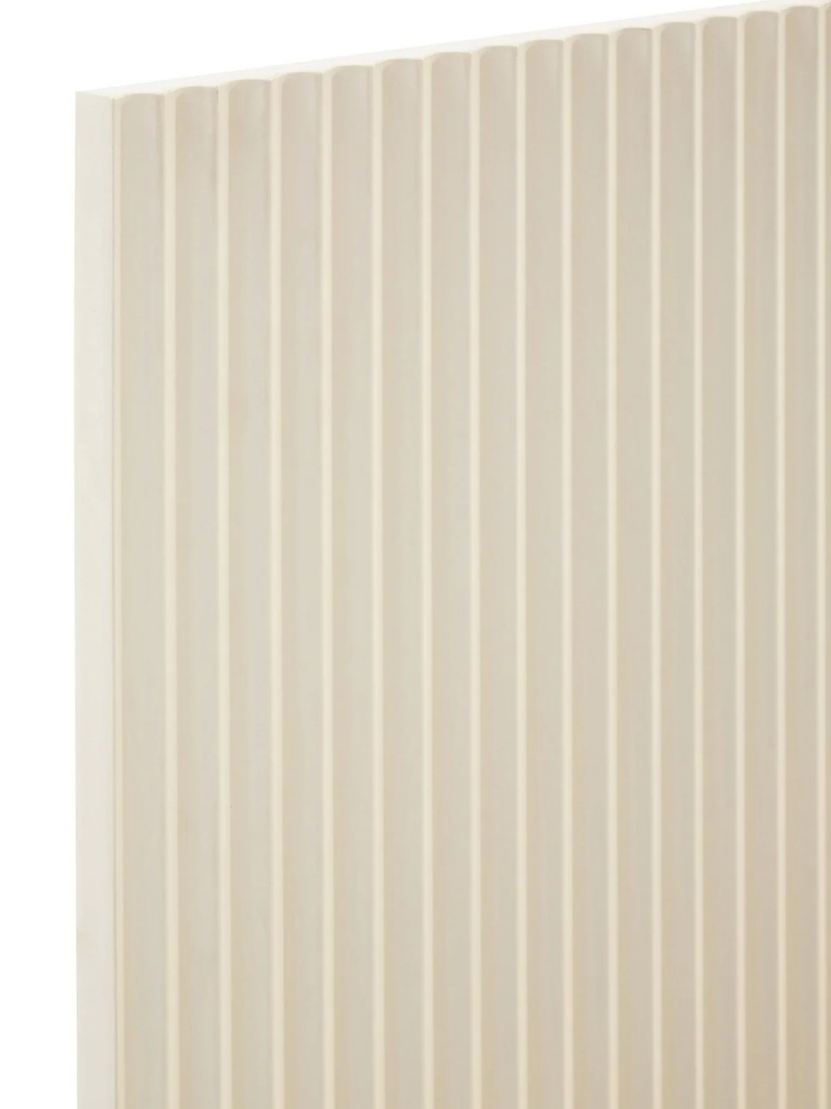 Cora Bed Frame Double - Ivory | Ribbed Headboard | Gold Metal Legs - Image 5