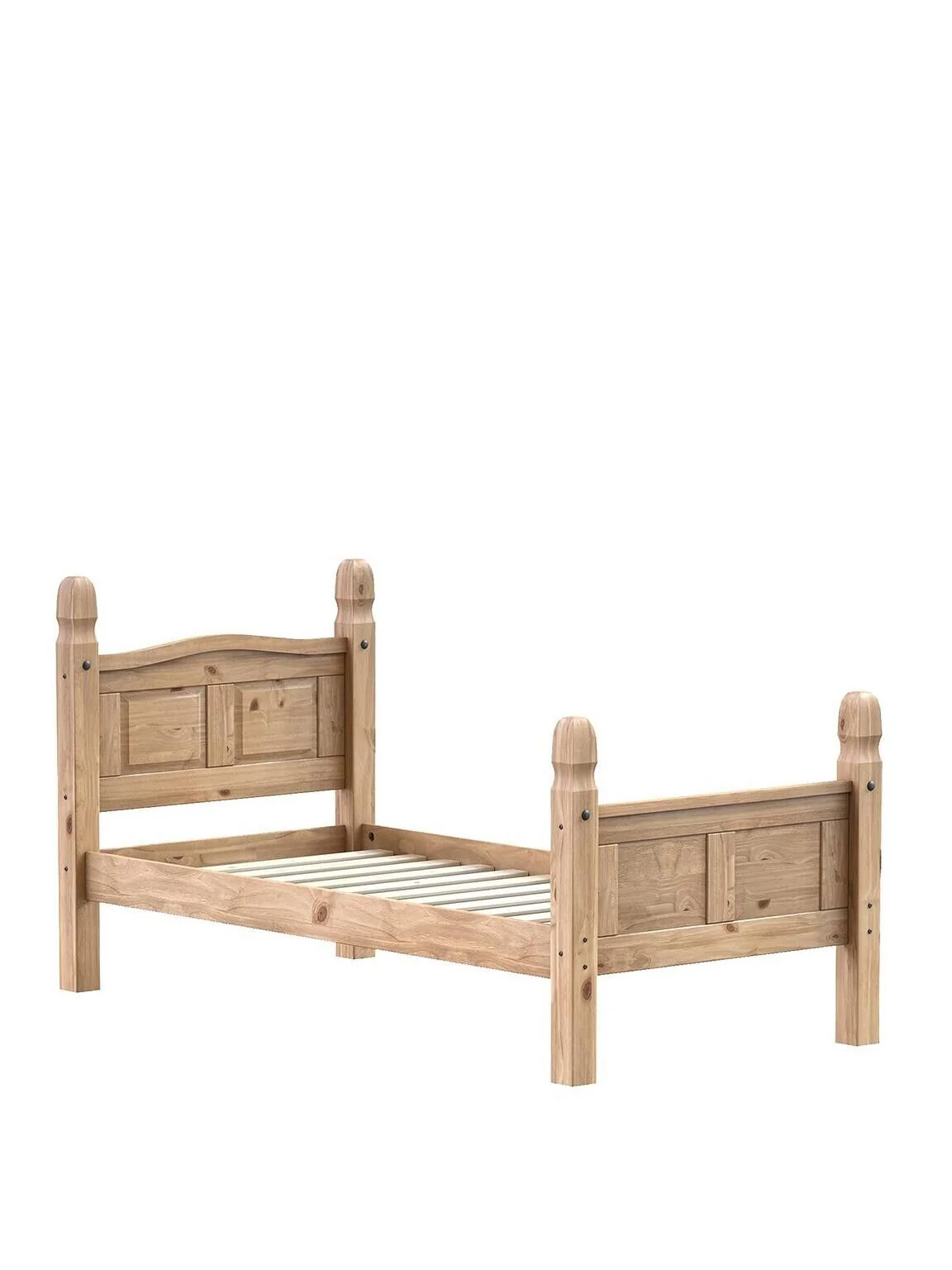 Corona Solid Pine 3ft Bed Frame High Foot Durable and Stylish Bedroom Furniture - Image 2