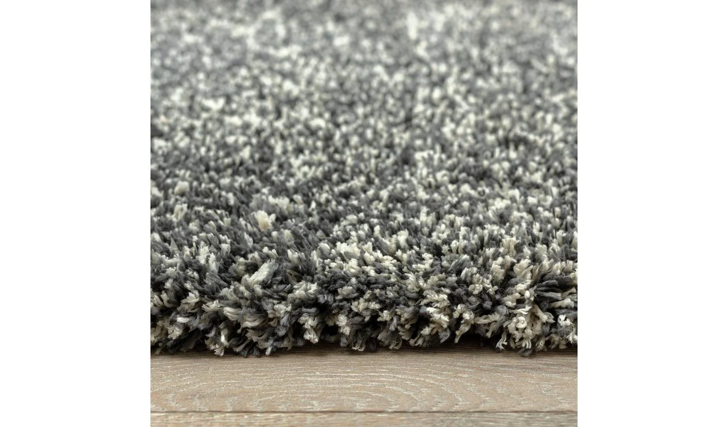 Cosy Grey Marl Shaggy Rug 120x170cm Soft Living Room Bedroom Floor - Image 4