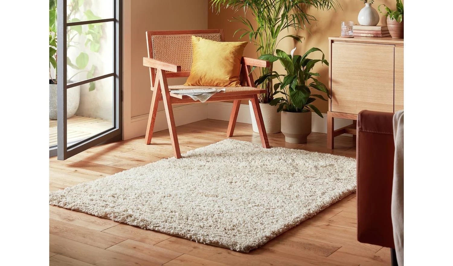 Cosy Ivory Shaggy Rug 290x200cm Large Living Room Bedroom Floor - Image 3
