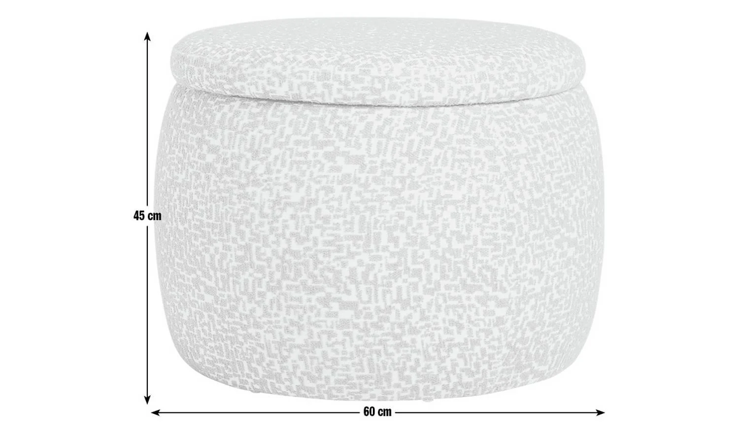 Cove Fabric Storage Ottoman Brown & Cream Modern Design Multi Functional - Image 2
