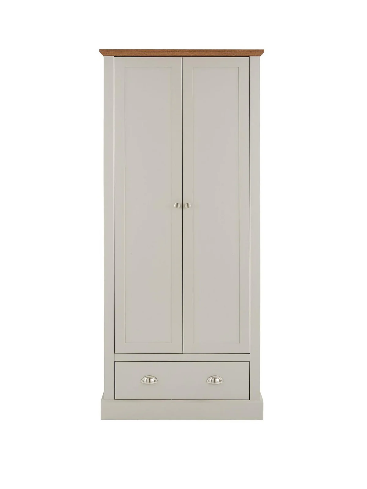 Crawford 3 Piece Bedroom Set Grey Oak | 2 Door Wardrobe 4 Drawer Chest & Bedside - Image 2