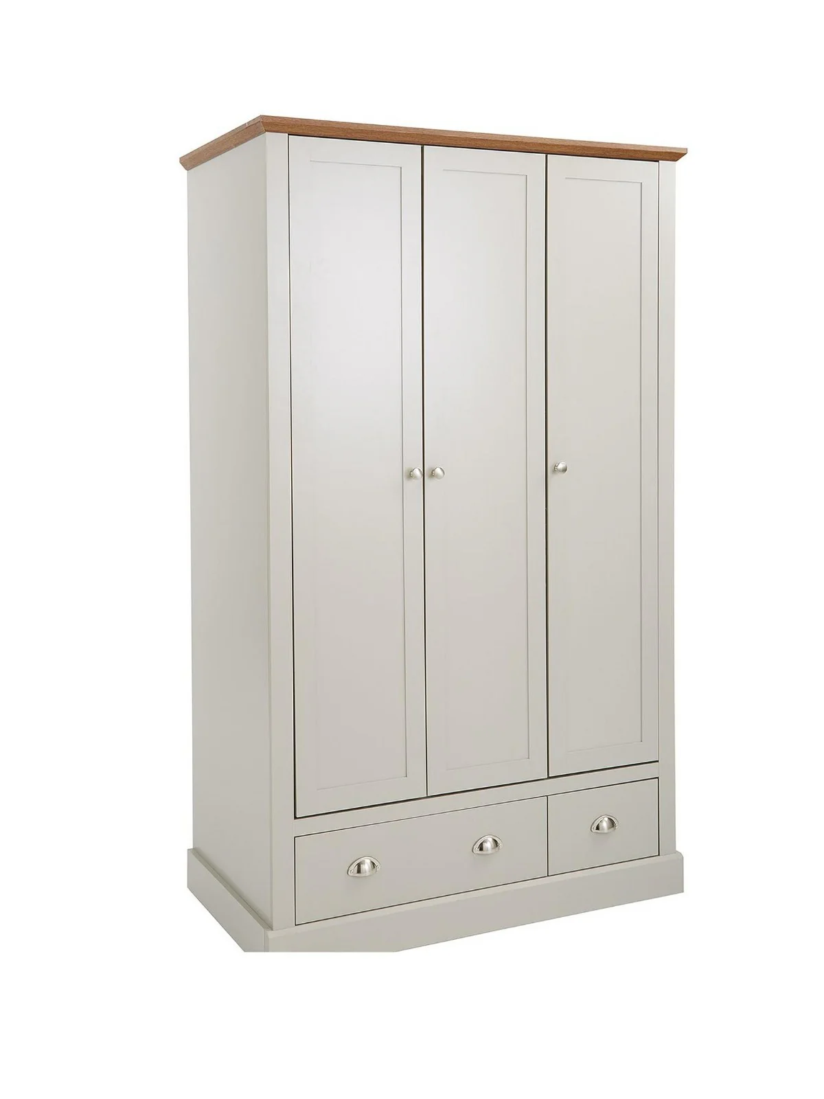 Crawford 3 Piece Bedroom Set Wardrobe 4 Drawer Chest Bedside Package Deal UK - Image 3