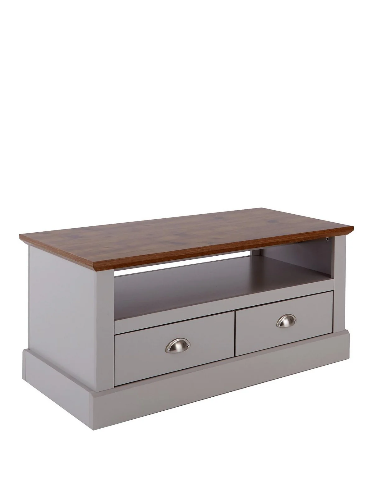 Crawford 3 Piece Living Room Set Grey/Dark TV Unit Coffee & Lamp Table - Image 3