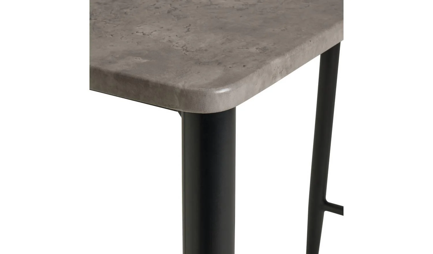 Crowe Grey Dining Table & 2 Grey Stools Kitchen Bar Set - Image 9