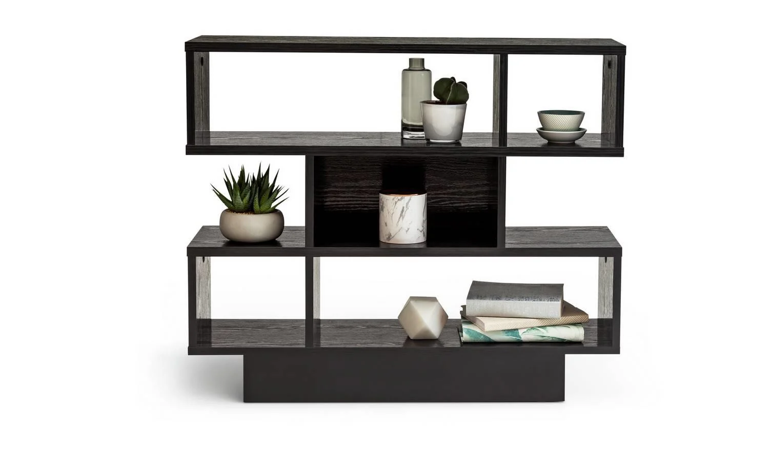 Cubes Short Shallow Shelving Unit - Black - Image 4