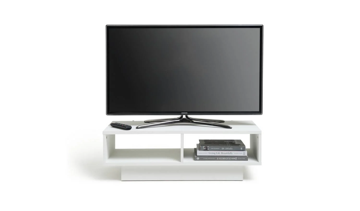 Cubes TV Unit White Media Stand Storage Cabinet Living Room Furniture - Image 3
