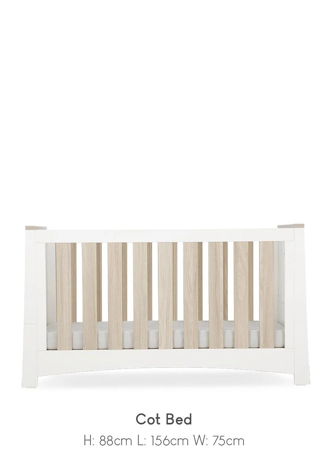 CuddleCo Ada Cot Bed White Ash | Converts to Toddler Bed | 3 Height Settings - Image 4