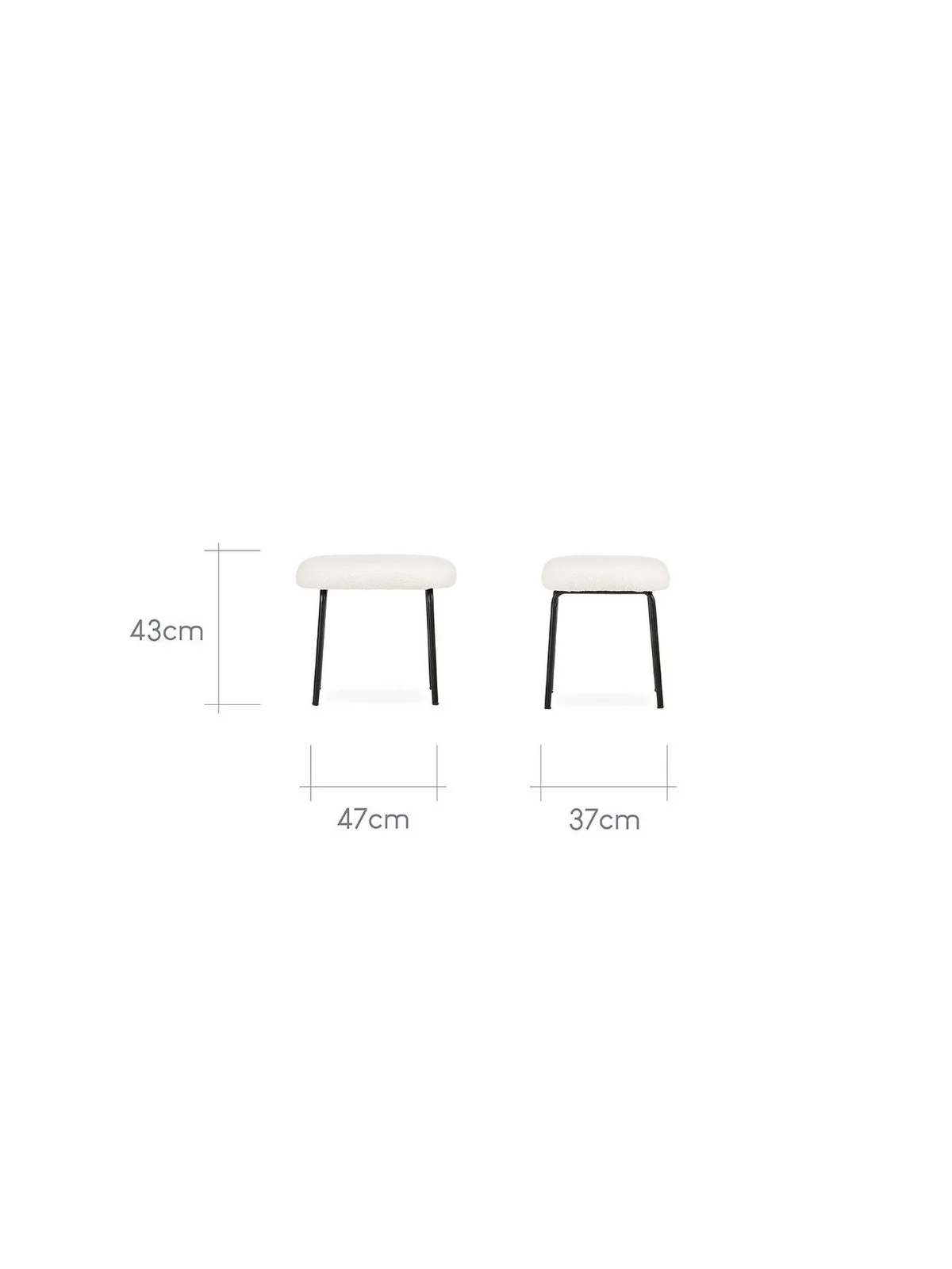 CuddleCo Marley Nursing Chair & Footstool Off White | Boucle Fabric | Rocker - Image 6