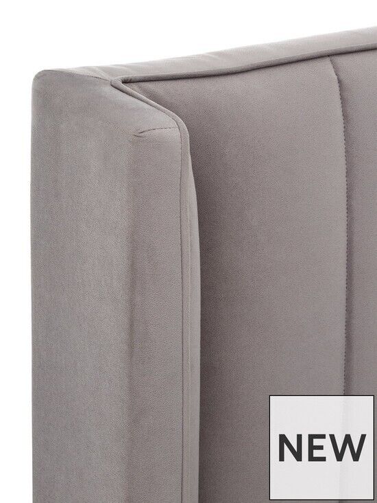 Dakota Velvet Ottoman Storage Bed King Grey Spacious and Stylish Bed Solution - Image 5