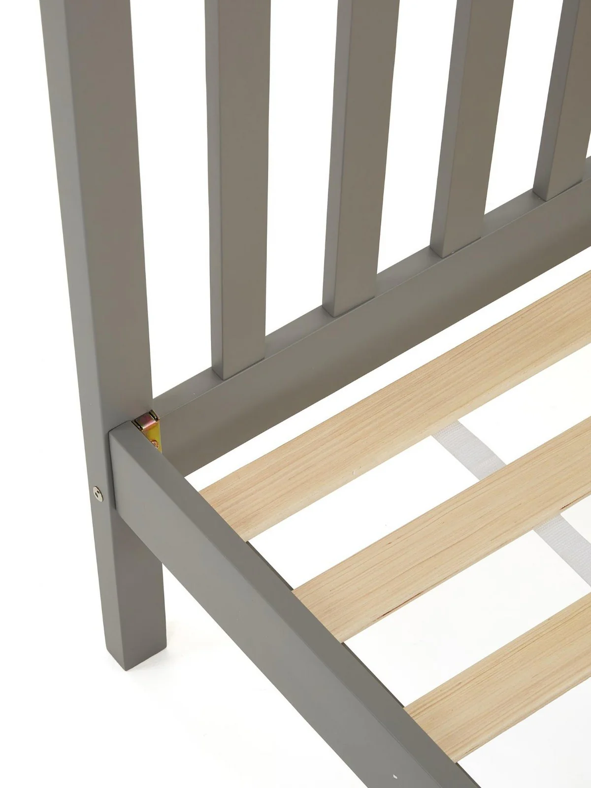 Dawson Wooden Single Bed Grey | Pine Slatted Headboard | Country Cottage Style - Image 3
