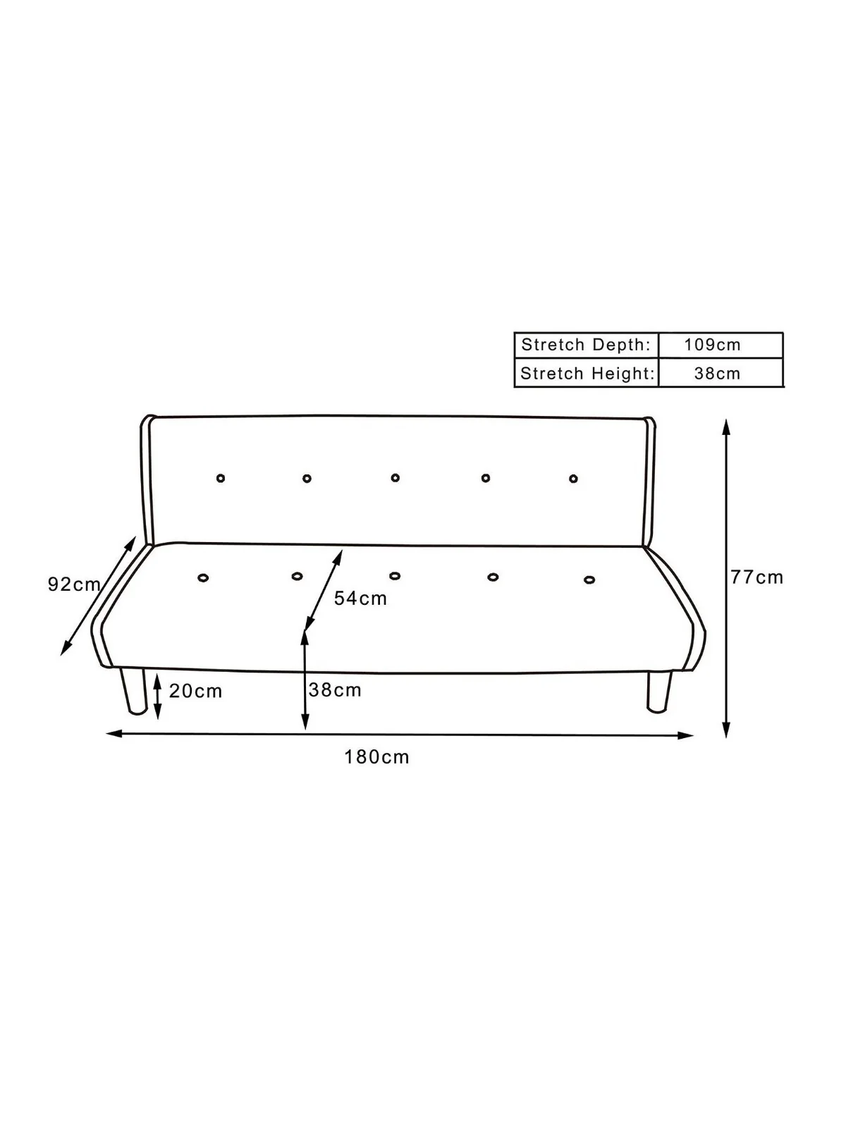 Dax Fabric Sofa Bed Dark Grey Cozy and Stylish Livingroom Furniture - Image 5