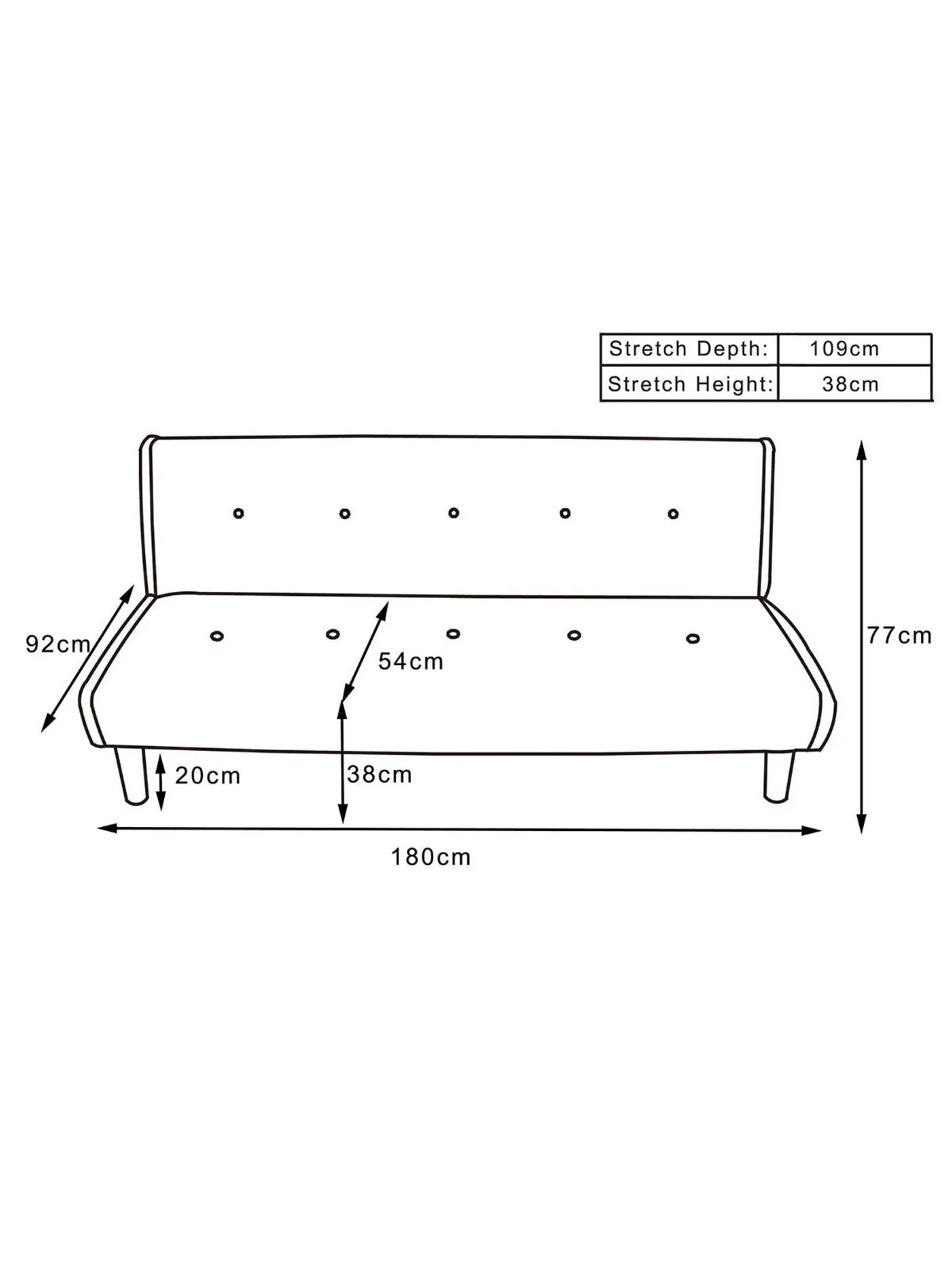 Dax Fabric Sofa Bed Natural Cozy and Stylish Livingroom Furniture - Image 6