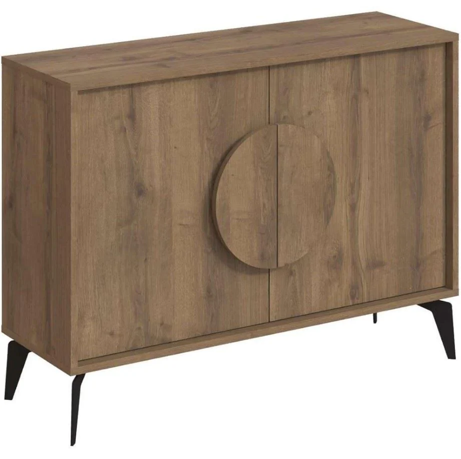 Decortie Gora 2 Door Dark Oak Effect Console Sideboard Modern Storage - Image 2