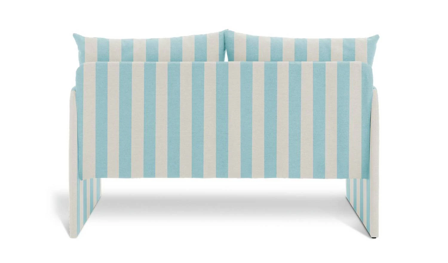 Dixon Fabric 2 Seater Sofa in a Box Blue & White Modern Living Room - Image 5