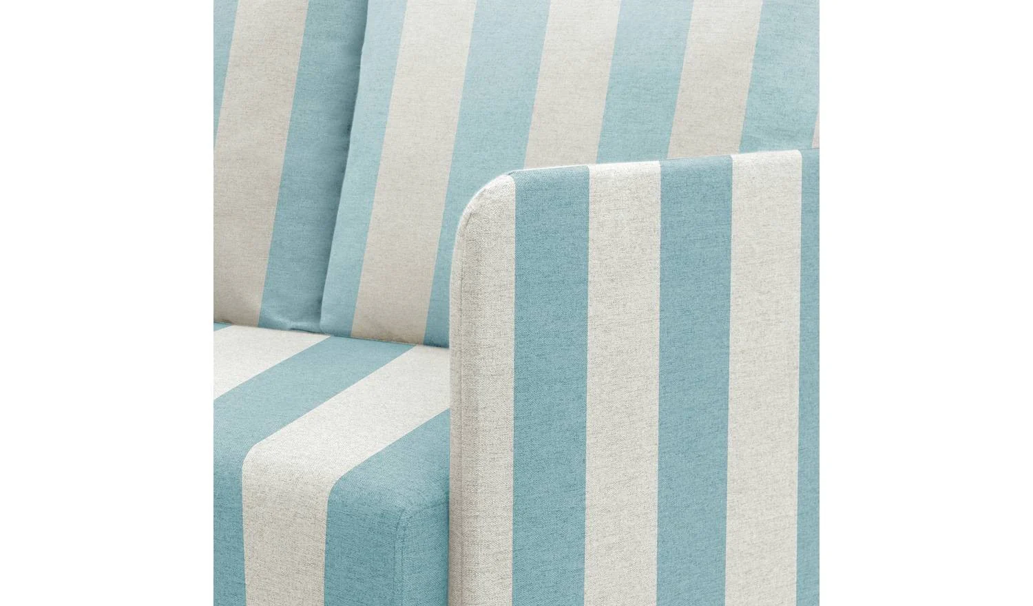 Dixon Fabric 2 Seater Sofa in a Box Blue & White Modern Living Room - Image 7