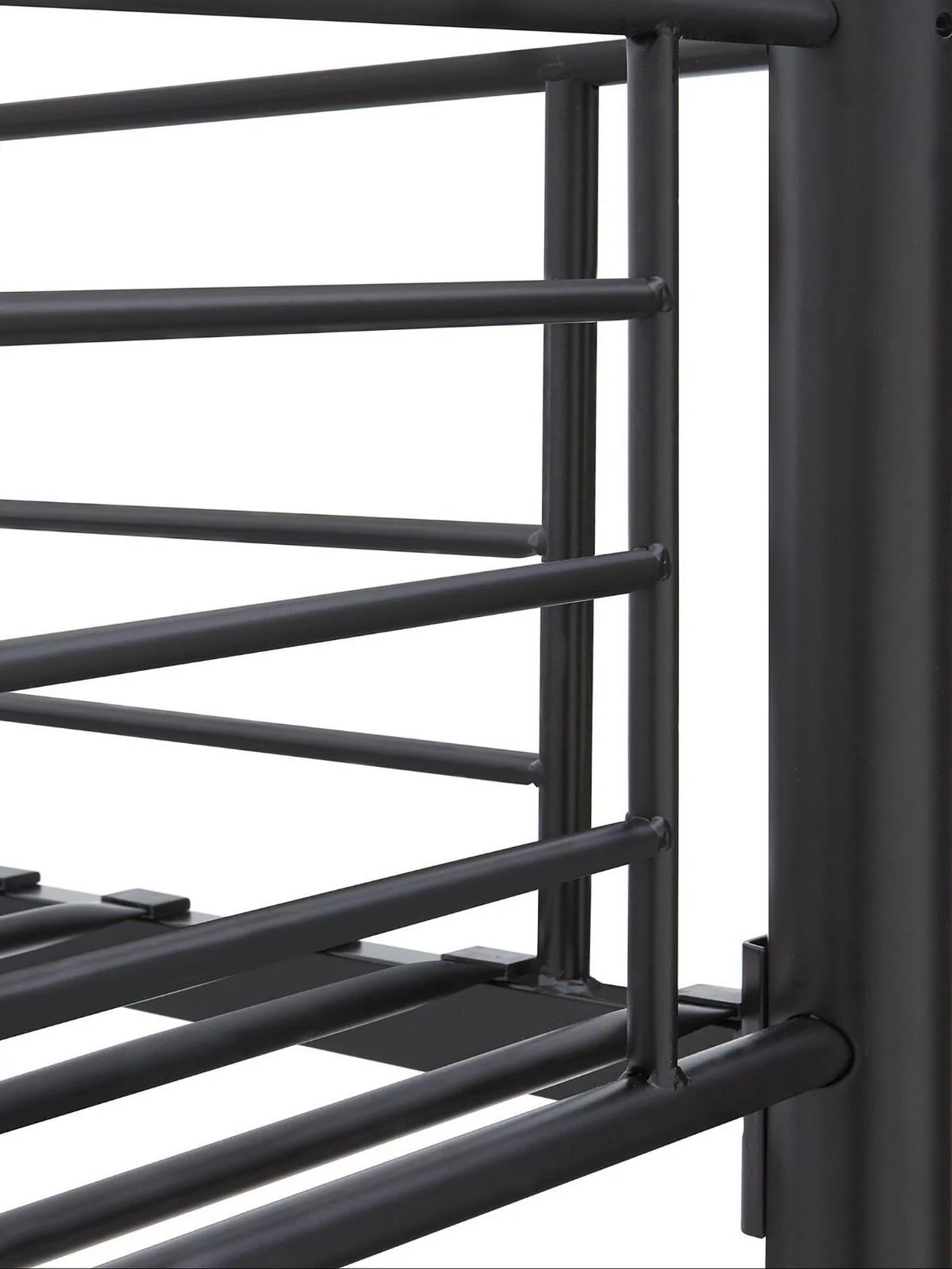 Domino Metal Trio Bunk Bed Frame Black Sleek and Space-Saving Bedroom Furniture - Image 4