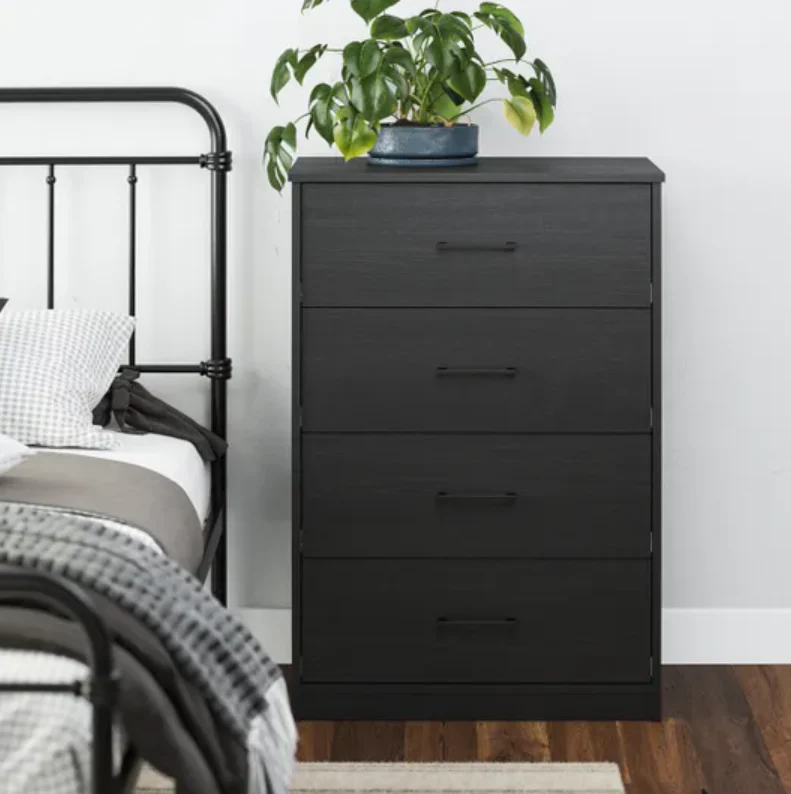 Dorel BrEZ Build Pearce Dresser 4 drawer Black Oak - Image 4