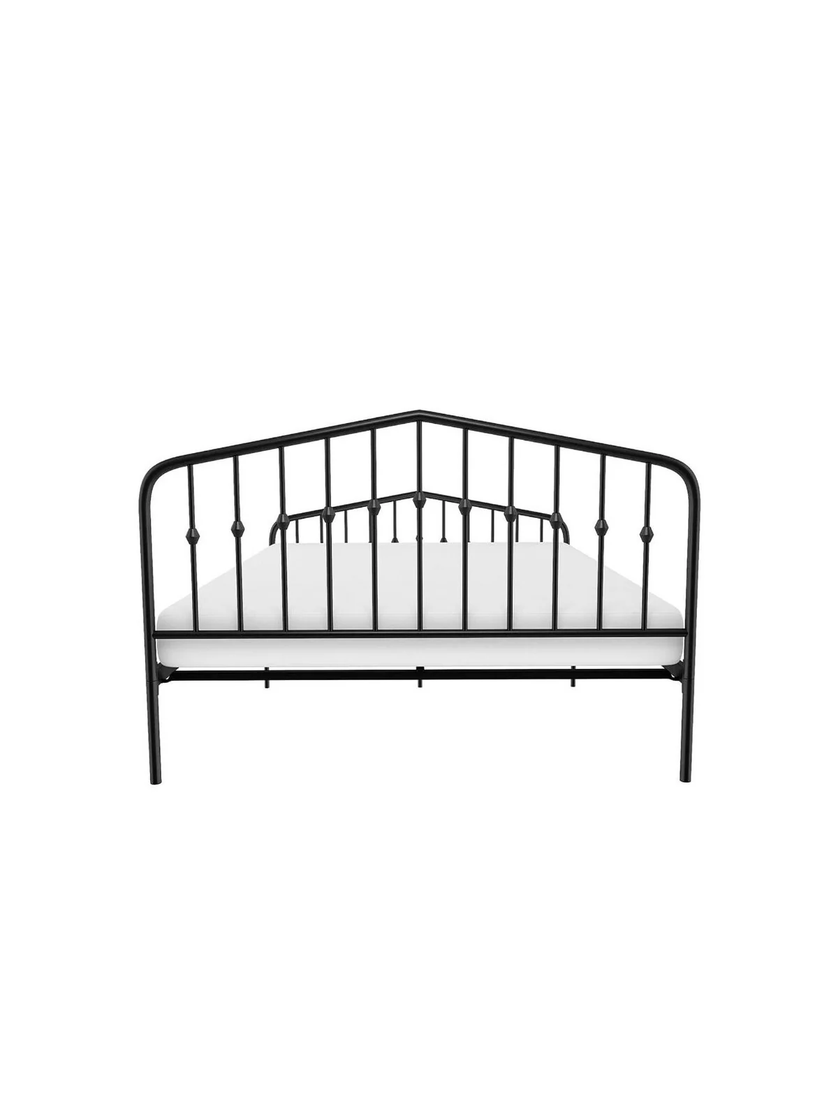 Dorel Home Bushwick Metal Double Bed Black Stylish and Strong Bed Frame - Image 4