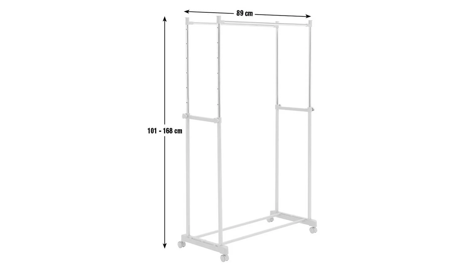 Double Clothes Rail - Grey - Image 7