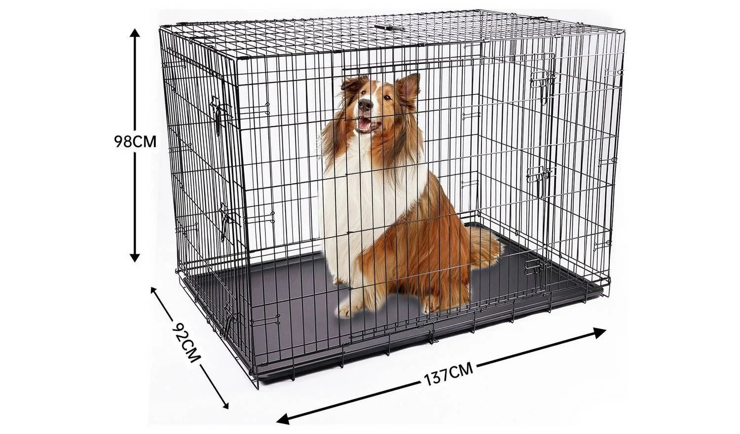 Double Door 54 inch Pet Cage - XXL - Image 6
