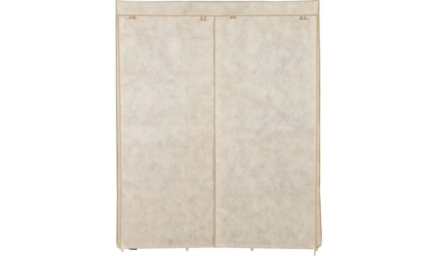 Double Modular Metal Framed Fabric Wardrobe Jute For Bedroom - Image 4