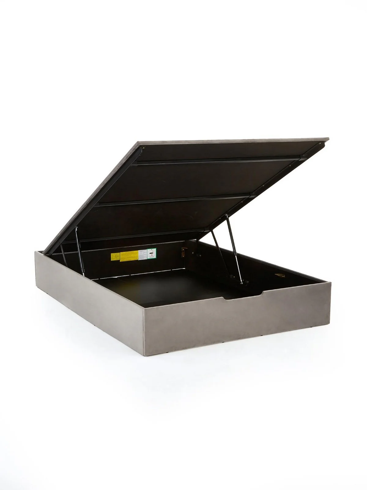 Duncan King Ottoman Bed Grey | End Lift Storage | No Mattress - Image 4