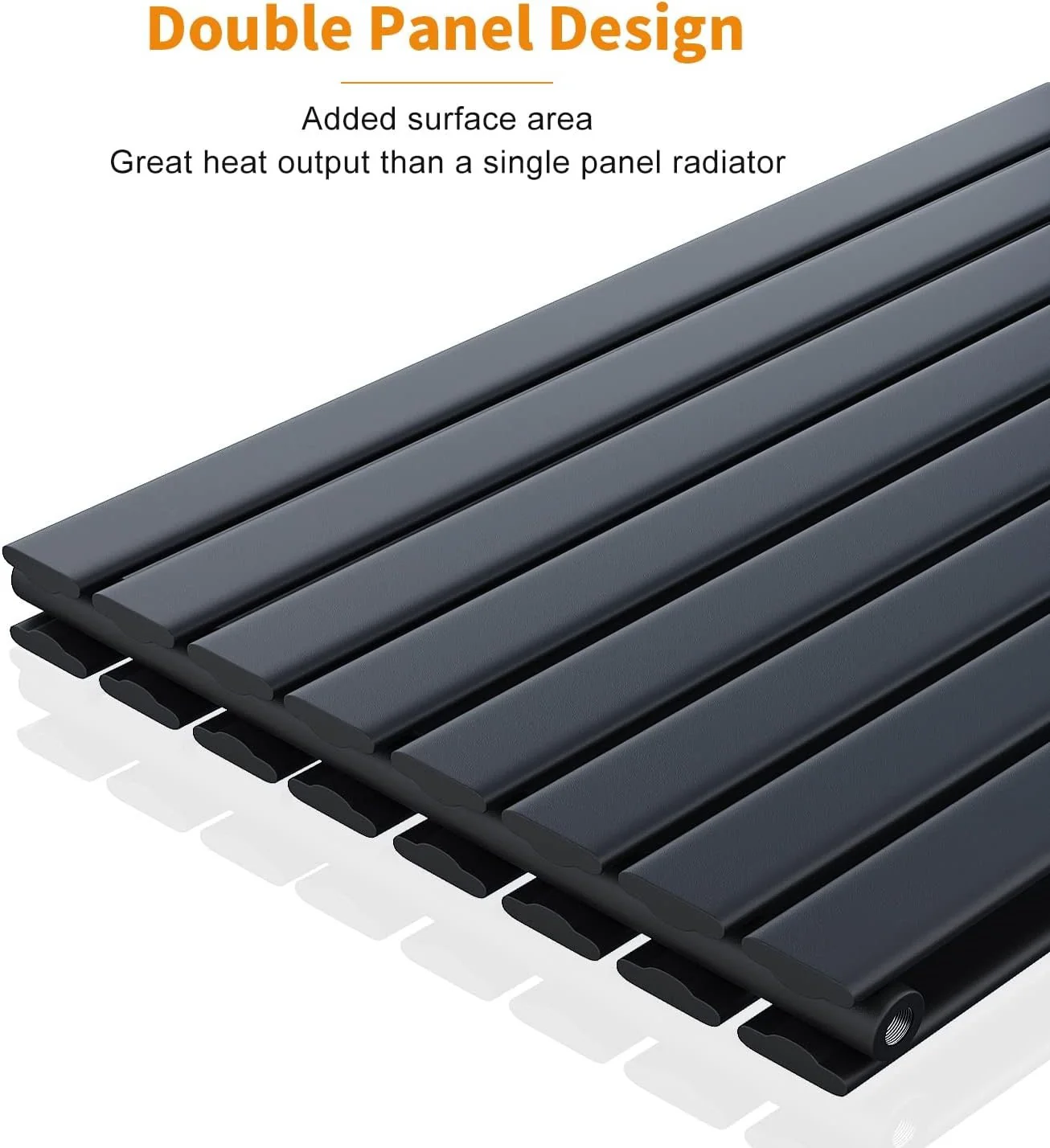 ELEGANT Black Vertical Designer Radiator 1800mm x 544mm | Flat Panel | Bathroom - Image 8