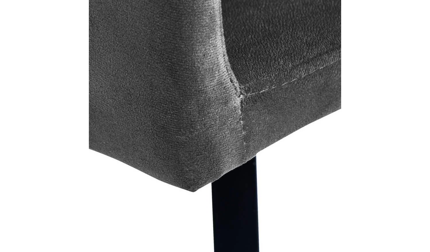 Elsie Black Dining Table & 4 Charcoal Chairs - Image 9