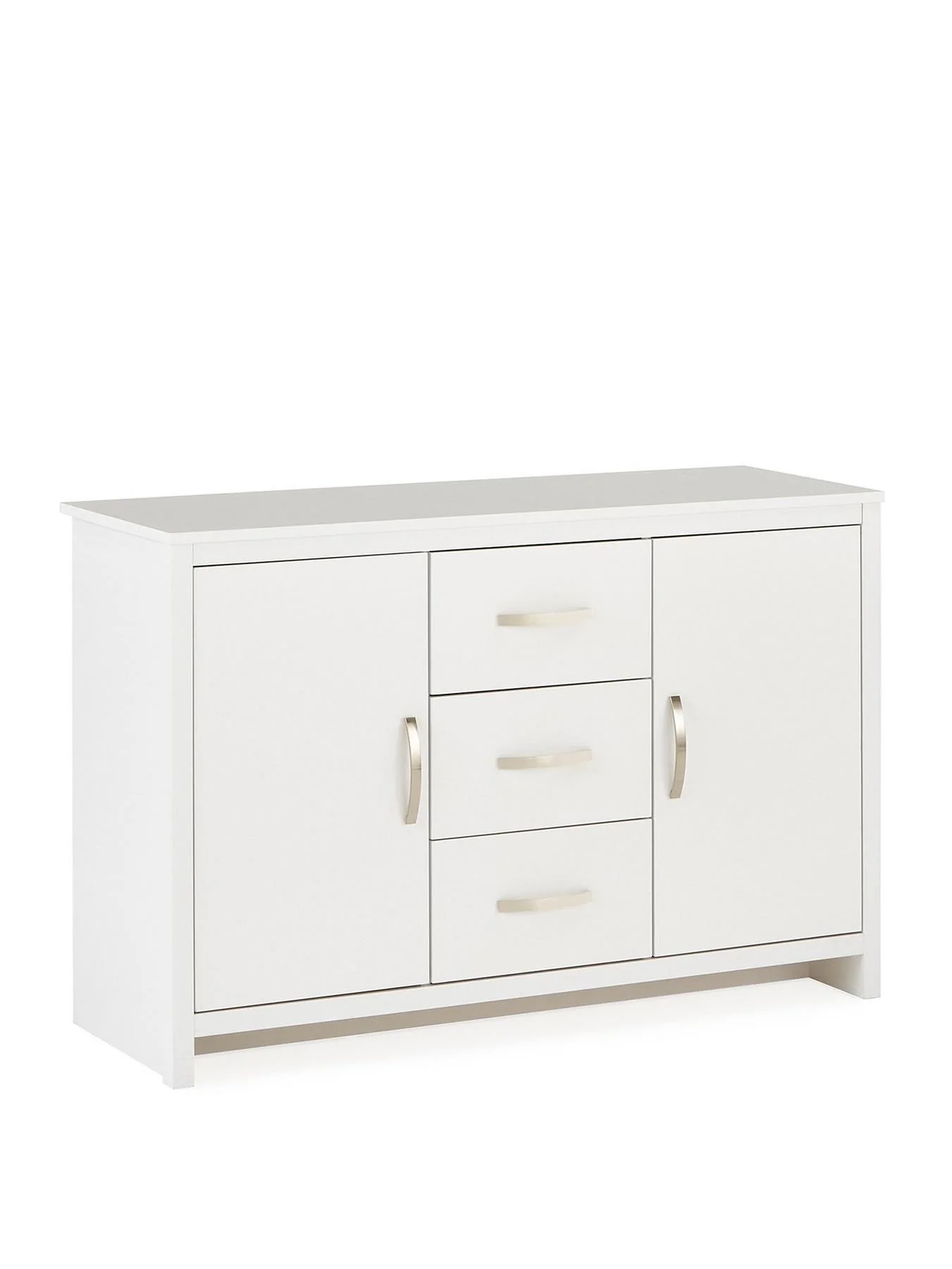 Ely 2 Piece Package 2 Door 3 Drawer Sideboard and TV Unit White Living Room - Image 3