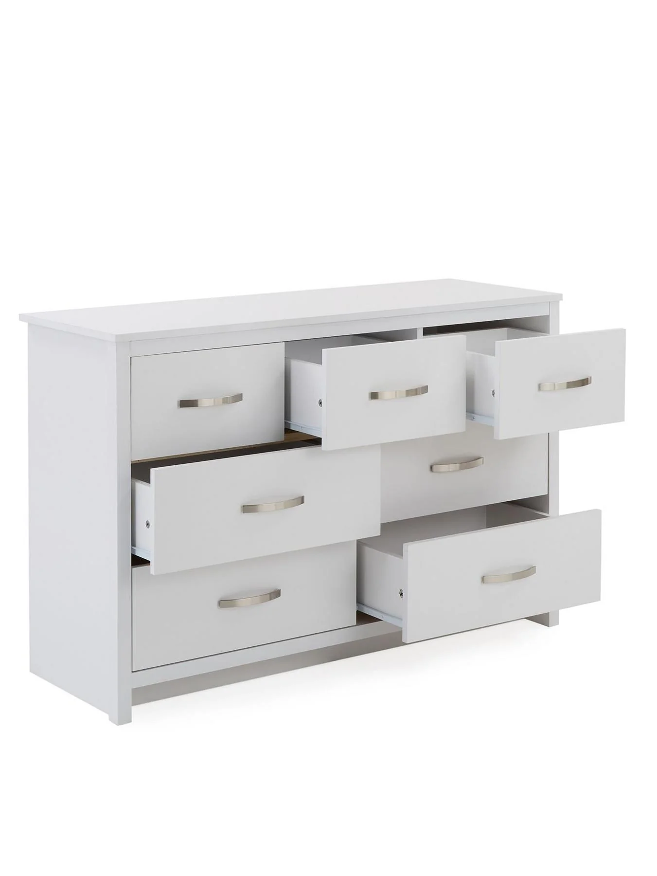 Ely 3 + 4 Drawer Chest White Storage Organiser Bedroom Furniture - Image 4