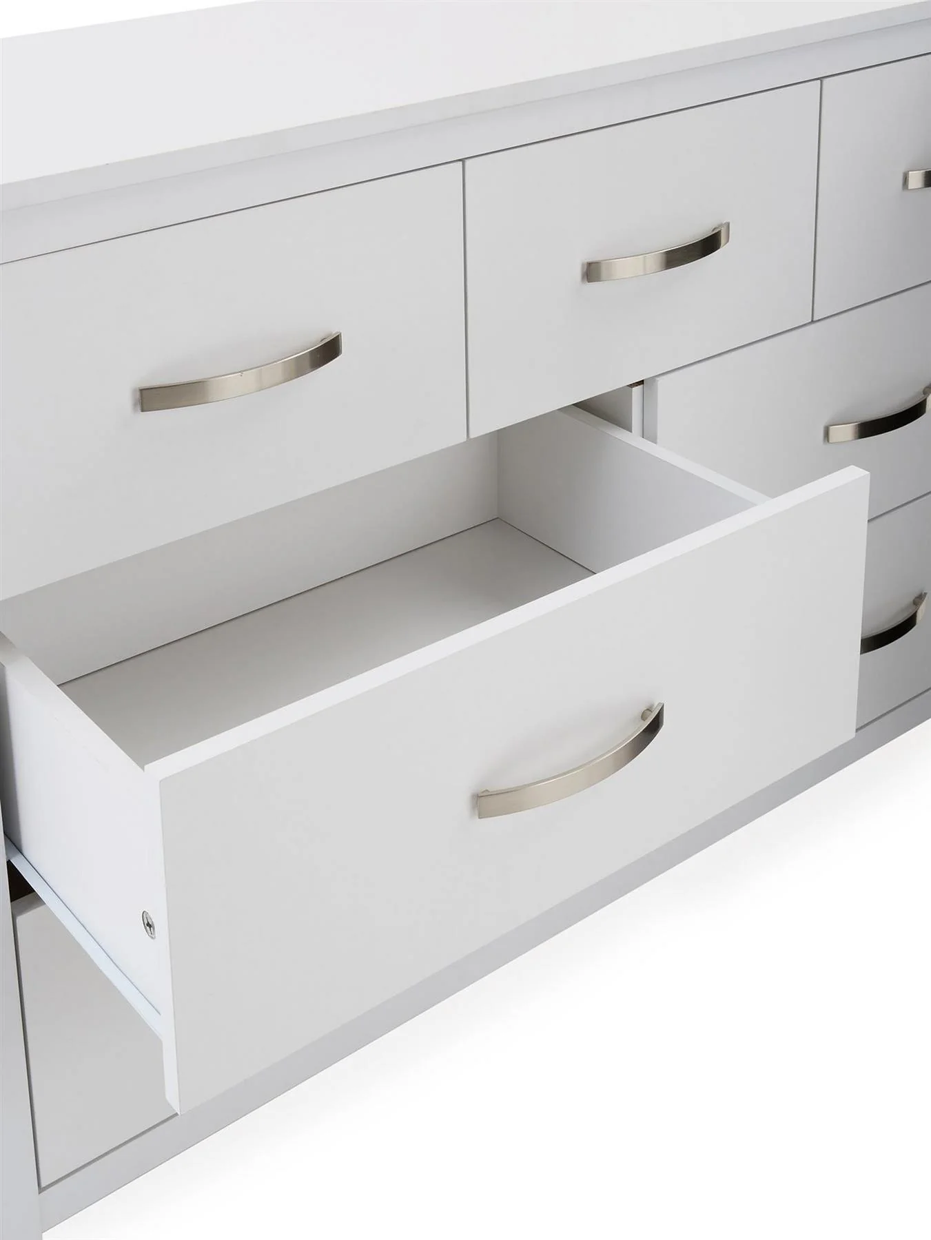 Ely 3 + 4 Drawer Chest White Storage Organiser Bedroom Furniture - Image 6