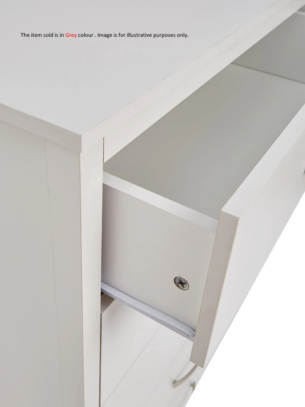Ely 5 Drawer Chest Grey | Bedroom Storage | Dresser | Tallboy | Organizer - Image 2