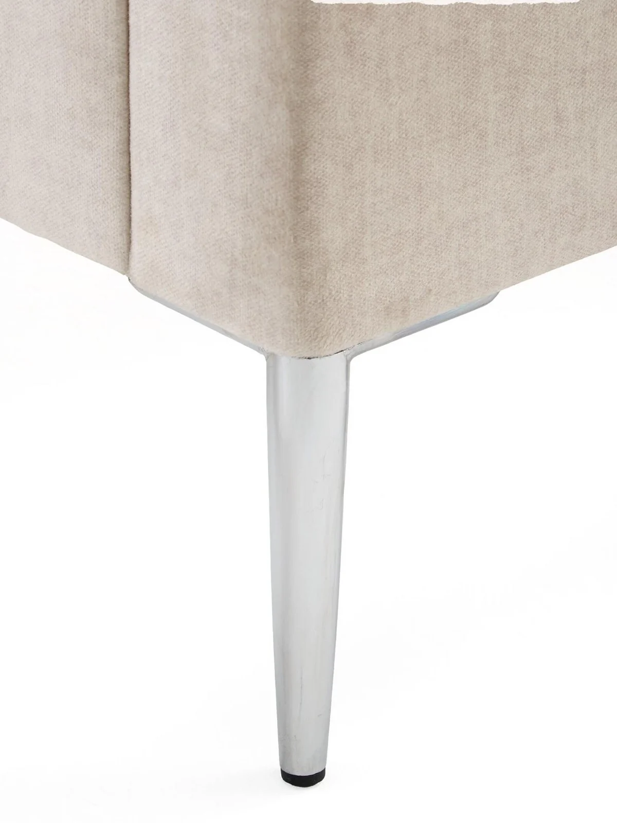 Emelia Double Bed Frame Cream | Upholstered Headboard | Sprung Slats - Image 5