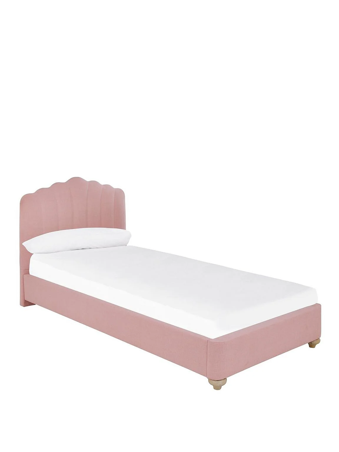 Emma Fabric Children's Single Bed Pink Sleek Comfortable Kids Bedroom Furniture - Image 2
