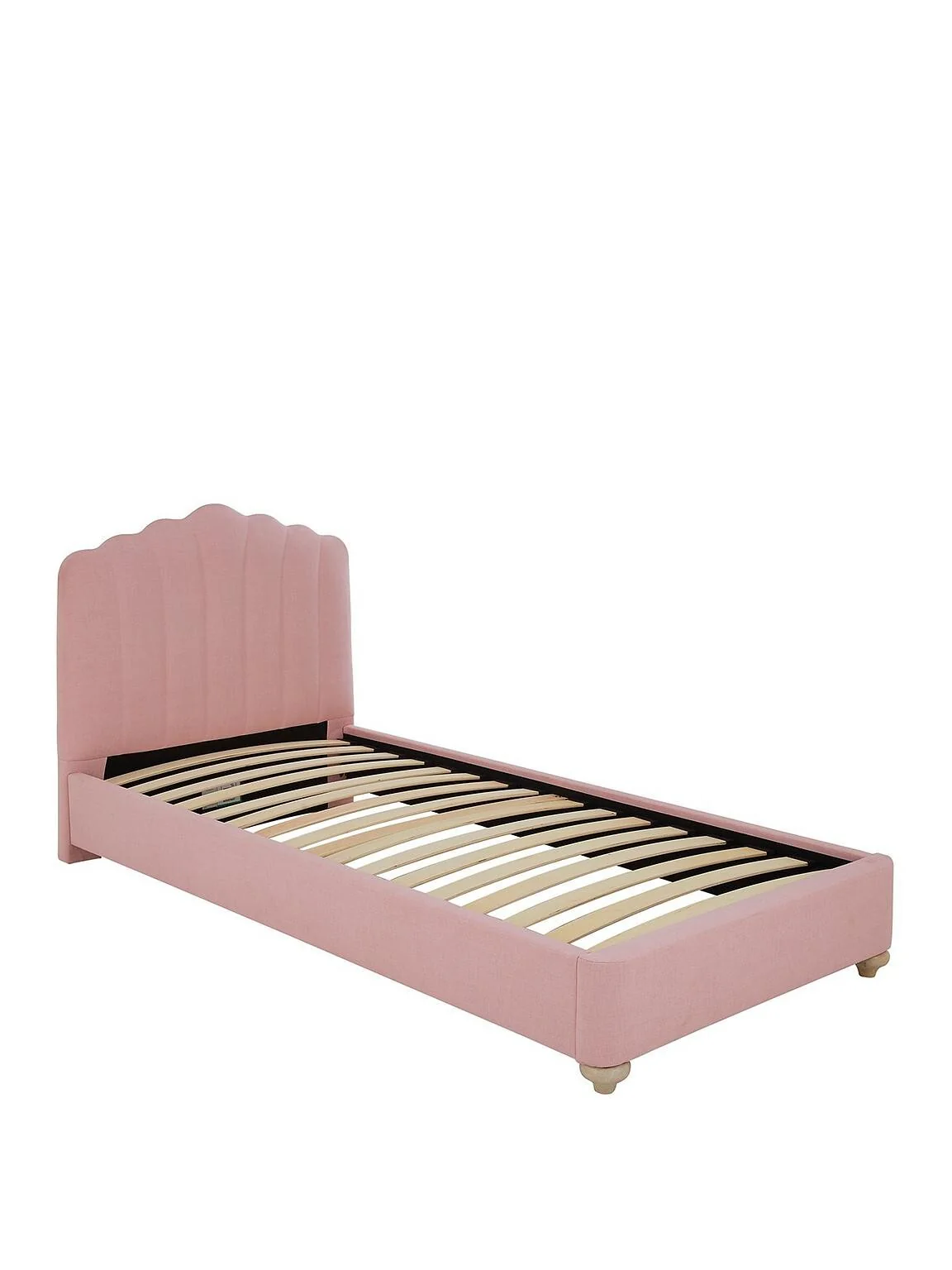 Emma Fabric Children's Single Bed Pink Sleek Comfortable Kids Bedroom Furniture - Image 3