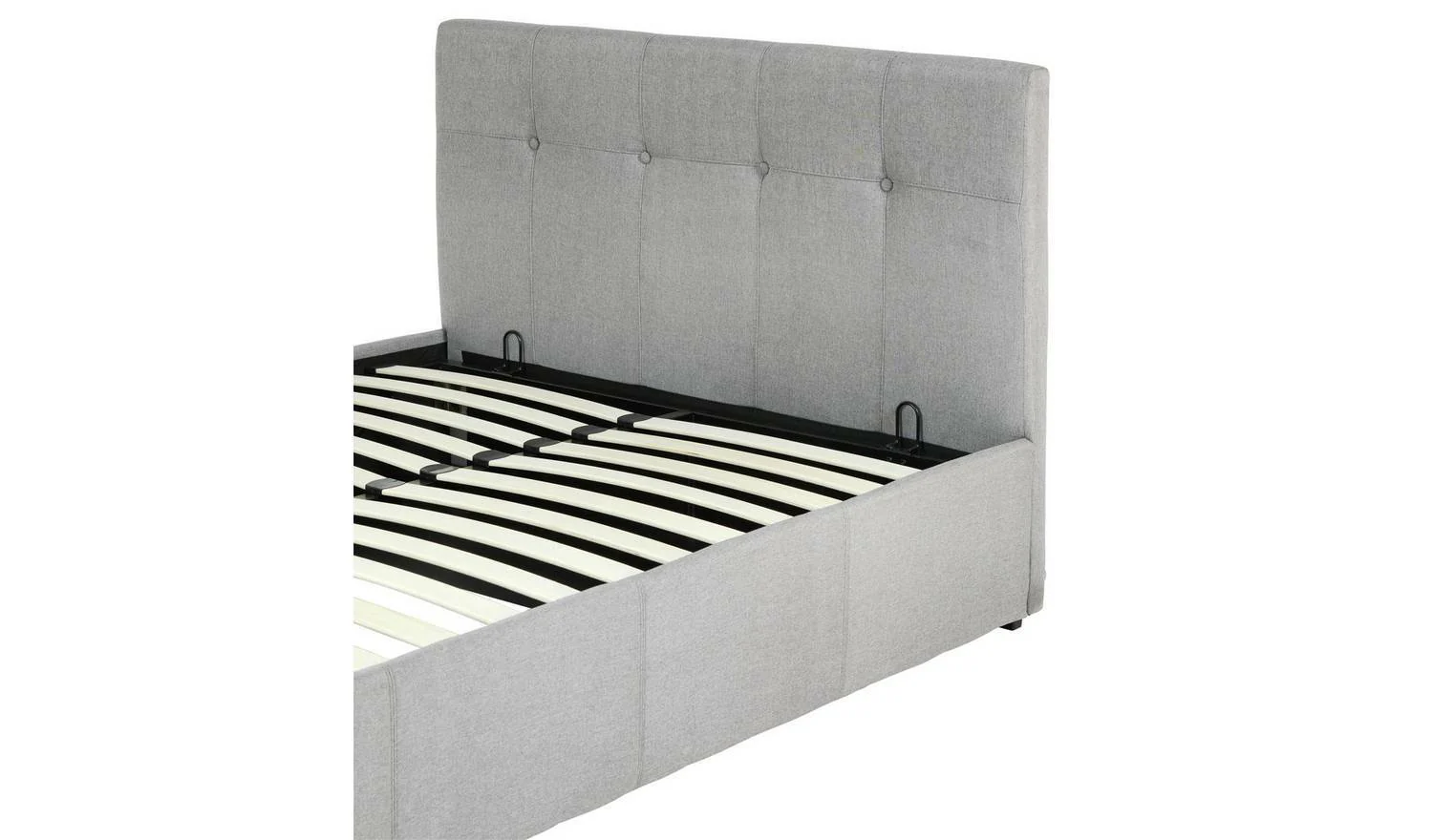 Eros King Size Ottoman Bed Frame Grey with Lift-Up Storage for Modern Bedrooms - Image 4