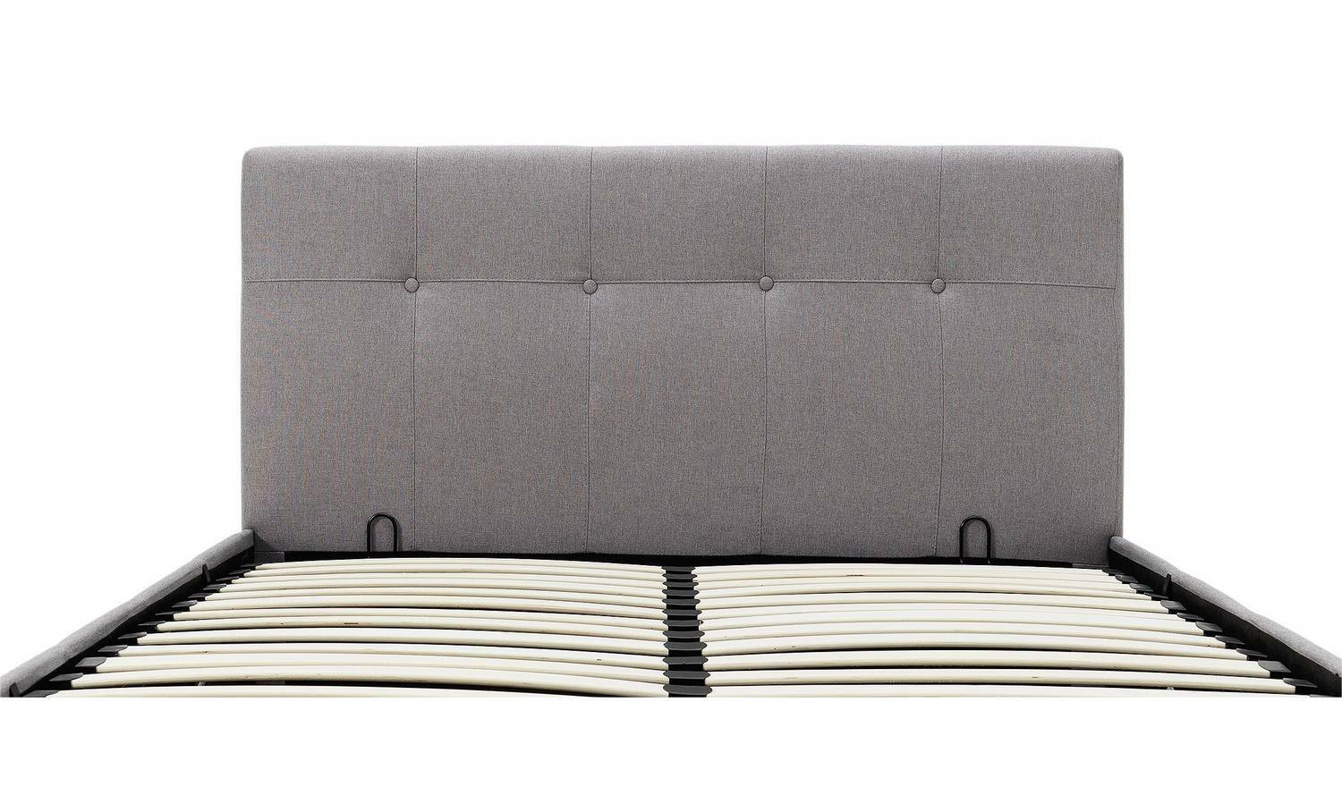 Eros King Size Ottoman Bed Frame Grey with Lift-Up Storage for Modern Bedrooms - Image 5
